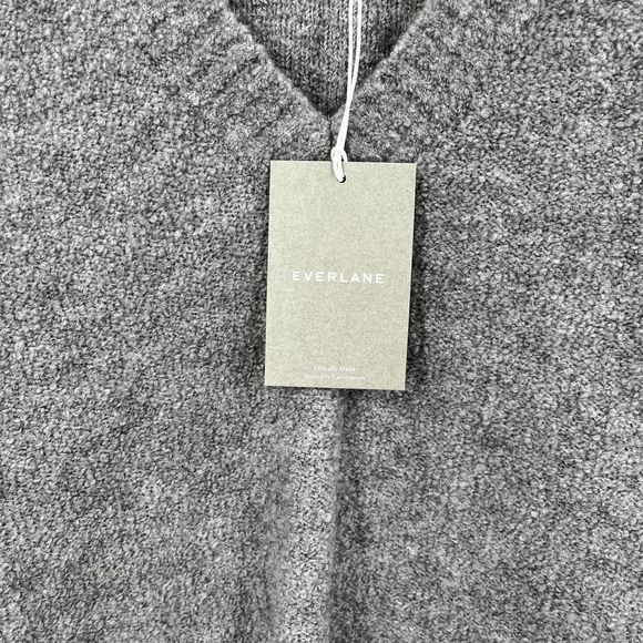 Everlane The Teddy V Neck Wool Blend Boucle in Heather Gray‎ NWT Size XXS - Picture 6 of 12